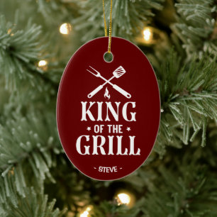 Personlig Grillkungen jul Julgransprydnad Keramik
