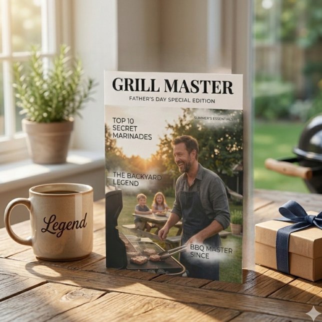 Personlig grillmästare Fars dag specialdesign. Julkort (Skapare uppladdad)