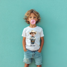 Personlig Grinig Cowboy i Denimdräkt T Shirt