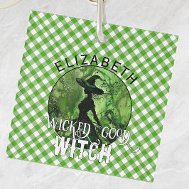 Personlig grön gingham Elak Häxa