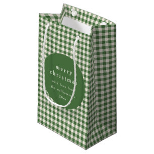 Personlig grön gingham kartrull namnjul