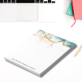 Personlig grön guldglitter Alkoholtusch Vattenfärg Anteckningsblock