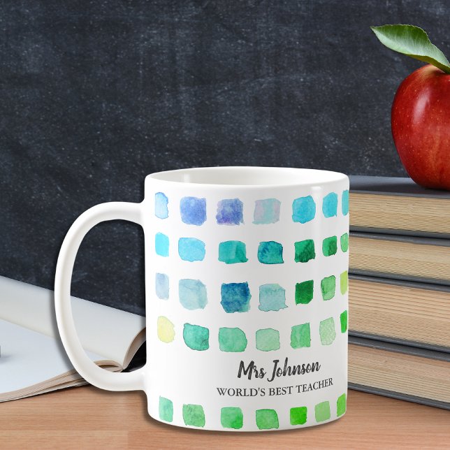 Personlig Grön Kaffe Mugg för Lärare (Skapare uppladdad)