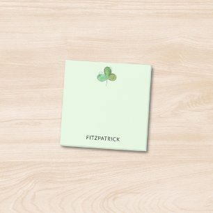 Personlig grön Shamrock irländsk härkomst Post-it Block