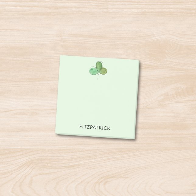 Personlig grön Shamrock irländsk härkomst Post-it Block (Skapare uppladdad)
