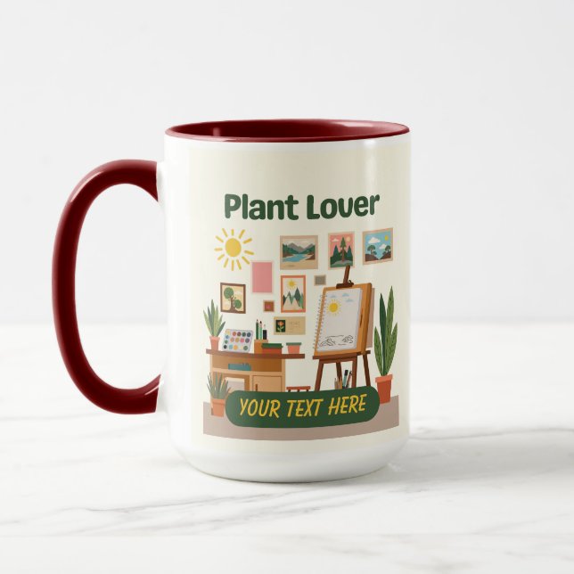 Personlig Grönska & Kreativ Arbetsplatsdesign Mugg (Vänster)