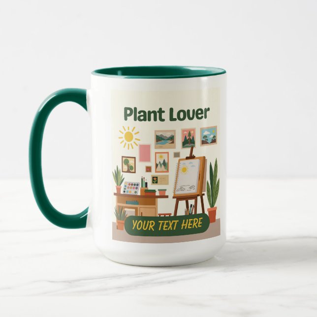 Personlig Grönska & Kreativ Arbetsplatsdesign Mugg (Vänster)