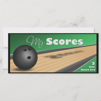 Personlig Grönt Bowling-poängkort