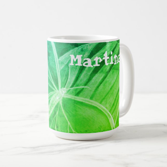 Personlig Grönt Butterfly Coffee mugg (Framsida höger)