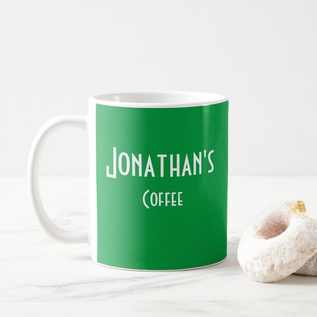 Personlig Grönt Coffee Mugg (Med munk)