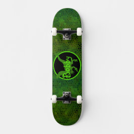 Personlig Grönt Dinosaur Gömmer Mini Skateboard Bräda 18,5 Cm