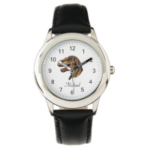 Personlig Grönt Dinosaur T-Rex Tyrannosaurus Armbandsur