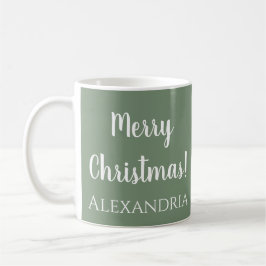 Personlig - Grönt för julsaldo Kaffemugg