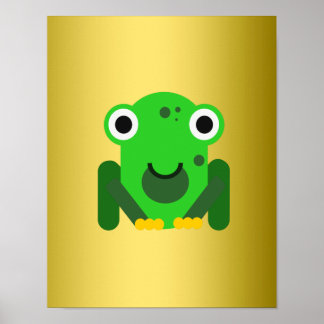 Personlig grönt Frog Poster