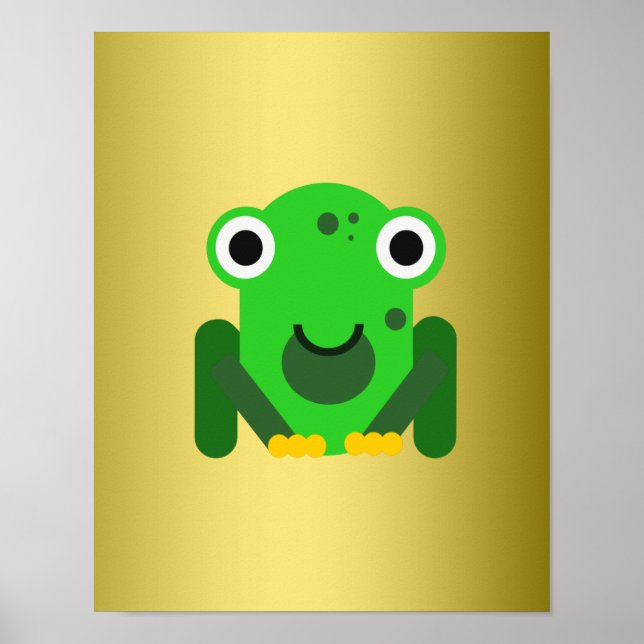Personlig grönt Frog Poster (Framsidan)