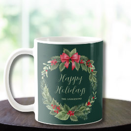 Personlig Grönt God jul i Lycklig Helgdag Kaffemugg