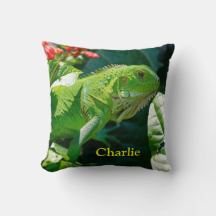 Personlig Grönt Iguana Lizard Kudde