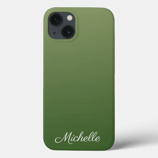 Personlig grönt ombre Fodral-Mate iphone case (Baksida)