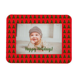 Personlig Grönt-Red Julgran Magnet