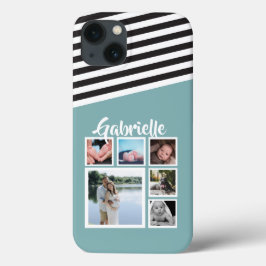 Personlig Grönt Teal Rand Svarta vit Mönster