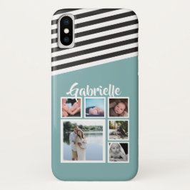 Personlig Grönt Teal Rand Svarta vit Mönster