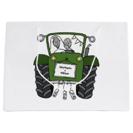 Personlig Grönt Tractor Landsbyggsbröllop Gift