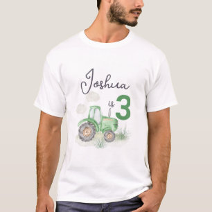 Personlig Grönt Tractor Theme Manar Sikt-Shirt T Shirt