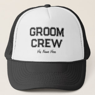 Personlig Groom Crew Sporty Namn Bachelor Party Keps