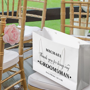 Personlig Groomsman Black and White Tack