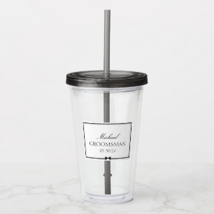 Personlig Groomsman Bowtie Bröllopsfest Gift Take Away Mugg