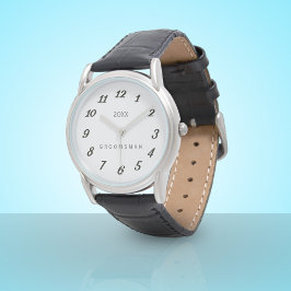 Personlig Groomsman Bröllop Brudens sida Watch Armbandsur
