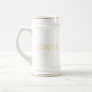Personlig Groomsman Gift, 22 oz Guld Beer Stein Sejdel