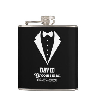 Personlig Groomsman Gift Black Fickplunta