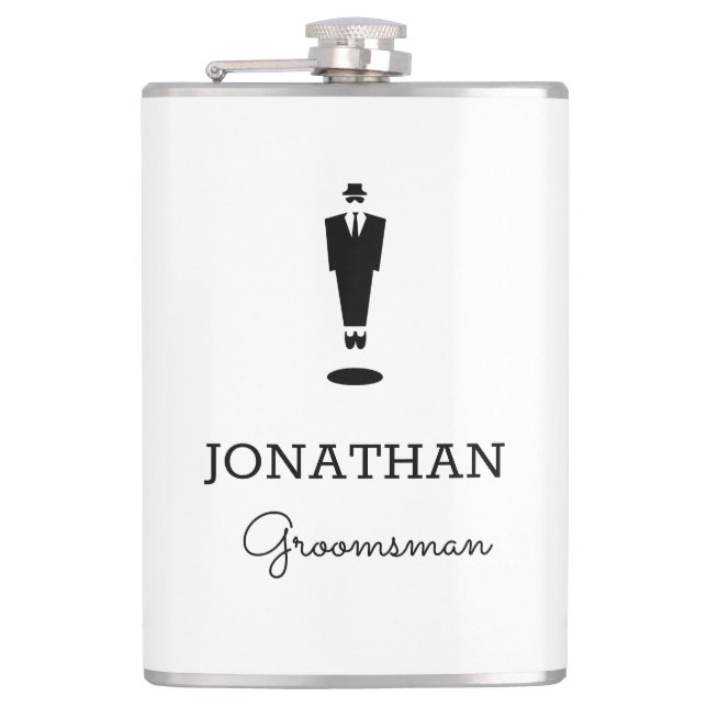 Personlig Groomsman Gift Bröllopsfest Anpassningsb Fickplunta (Framsidan)