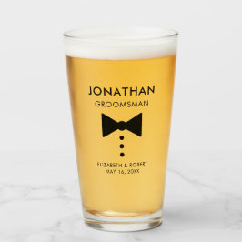 Personlig Groomsman Gift Modern Tuxedo Bröllop Glaskopp