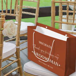 Personlig Groomsman Terracotta Tack