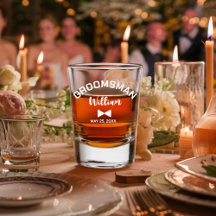 Personlig Groomsman whiskey glass