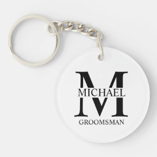 Personlig Groomsmans Namn och Monogram