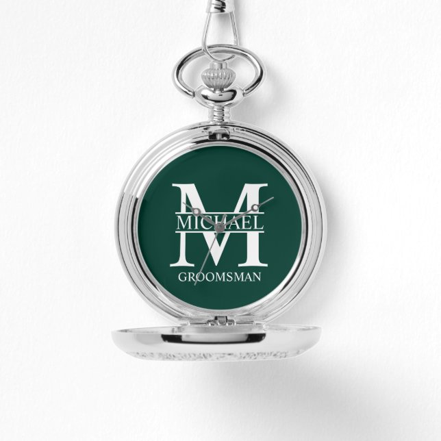 Personlig Groomsmans Namn och Monogram Armbandsur (Framsida)
