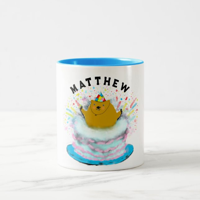 Personlig Groundhog Day 2-Tone Coffee Mugg (Center)