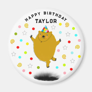 Personlig Groundhog Day Birthday Gift Magnet