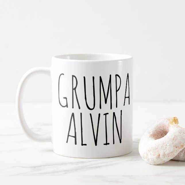 Personlig Grumpa Rolig Grinig Farfar Kaffemugg (Med munk)