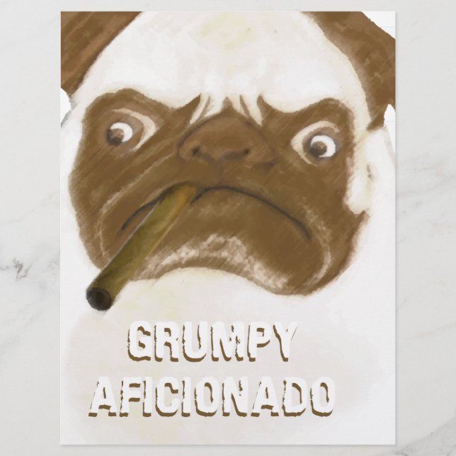 Personlig Grumpy AFICIONADO Puggy Cigar (Framsida)