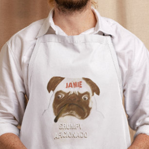 Personlig Grumpy AFICIONADO Puggy Cigar Förkläde