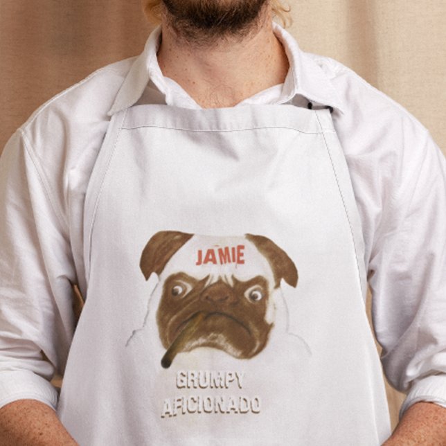 Personlig Grumpy AFICIONADO Puggy Cigar Förkläde (Skapare uppladdad)