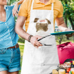 Personlig Grumpy Puggy med Cigar Förkläde<br><div class="desc">Personlig Grumpy Puggy sport a cigar</div>
