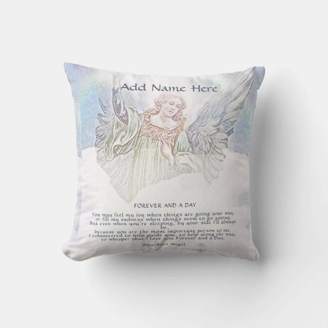 Personlig Guardian Angel Blanket Kudde (Framsida)