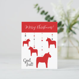 Personlig Gud jul! jul Dala Horse Helg Vykort