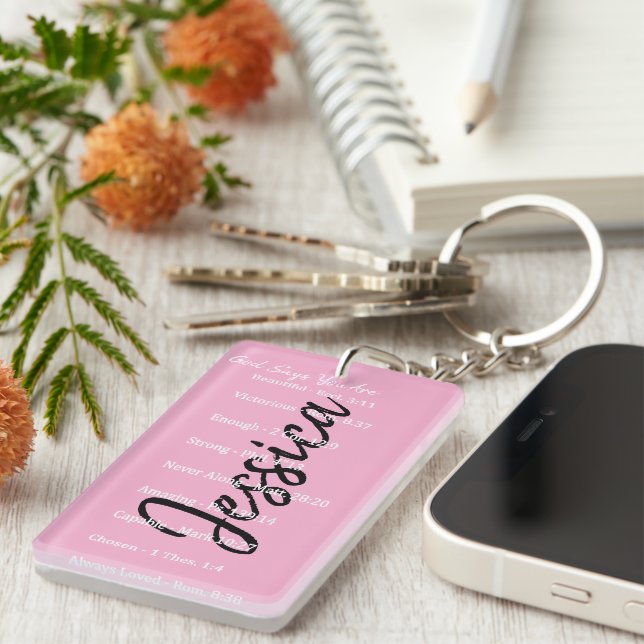 Personlig Gud säger att du är, skript Nyckelring (Högra Framsidan)