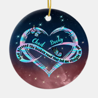 Personlig Gud välsigne den brutna vägen som ledde Julgransprydnad Keramik